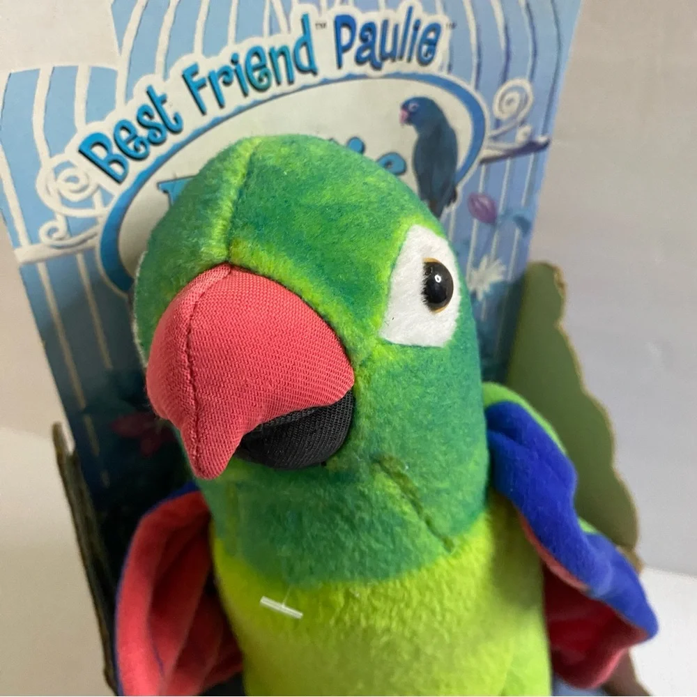Best Friend Plush Green Parrot Toy -